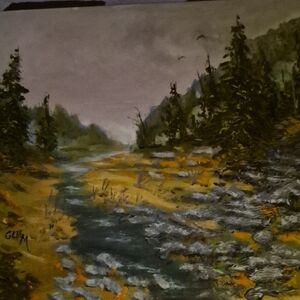 Tranquil Forest Stream Art by